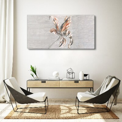 Tablou canvas O floare delicată pe un fundal gri