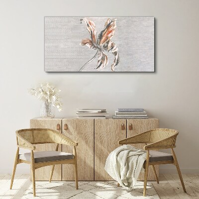 Tablou canvas O floare delicată pe un fundal gri