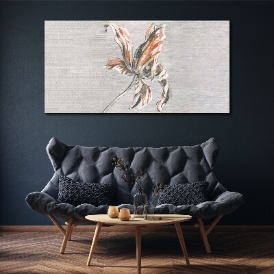 Tablou canvas O floare delicată pe un fundal gri
