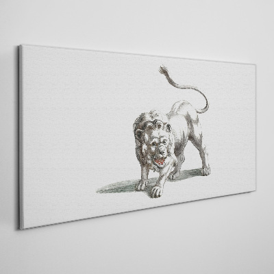 Tablou canvas Desen animal pisica leu