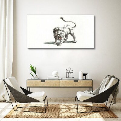 Tablou canvas Leul în mișcare