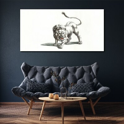 Tablou canvas Desen animal pisica leu