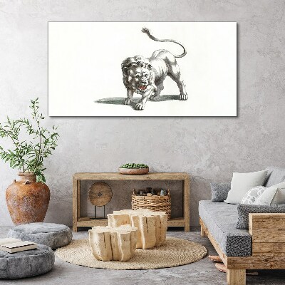 Tablou canvas Desen animal pisica leu