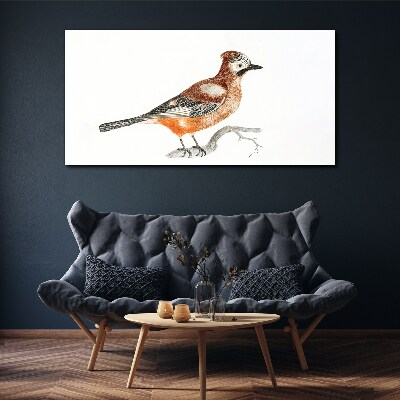 Tablou canvas Desen ramură pasăre animală
