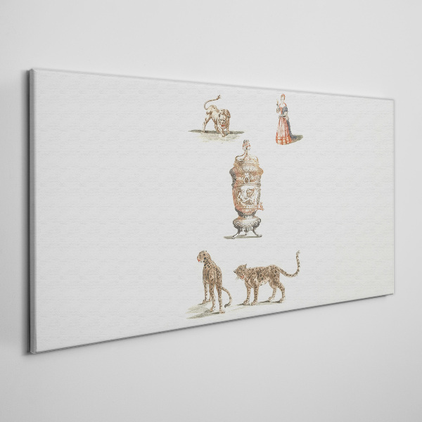 Tablou canvas Desenarea animalelor antice