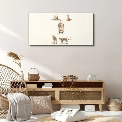 Tablou canvas Animale exotice și o vază