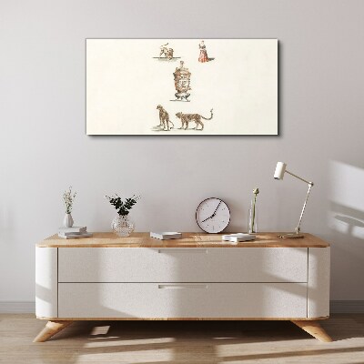 Tablou canvas Animale exotice și o vază