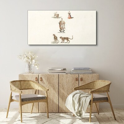 Tablou canvas Animale exotice și o vază