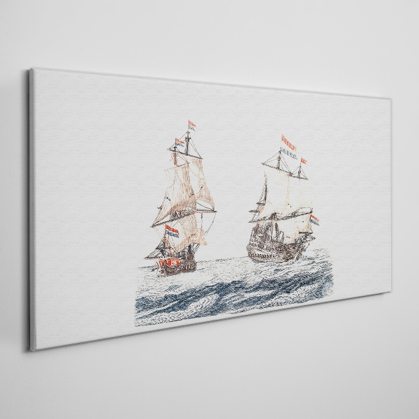 Tablou canvas Nave cu pânze pe o mare calmă