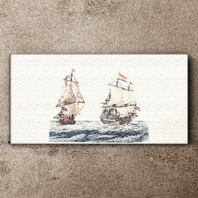 Tablou canvas Nave cu pânze pe o mare calmă