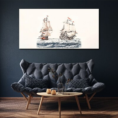 Tablou canvas Nave cu pânze pe o mare calmă