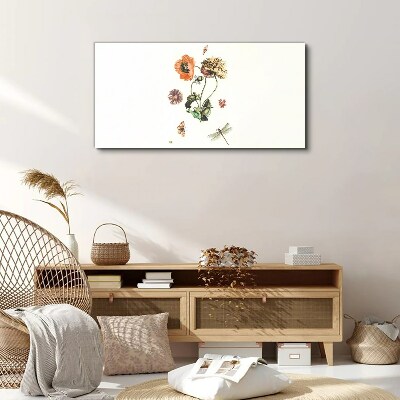 Tablou canvas Motive florale cu insecte