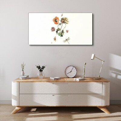 Tablou canvas Motive florale cu insecte