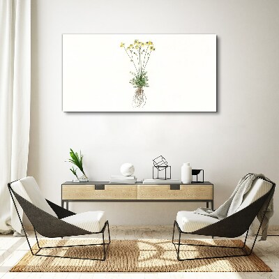 Tablou canvas Flori aurii cu rădăcini