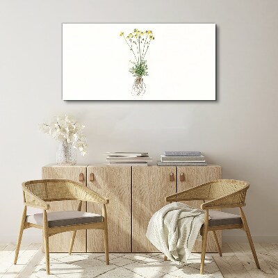 Tablou canvas Flori aurii cu rădăcini