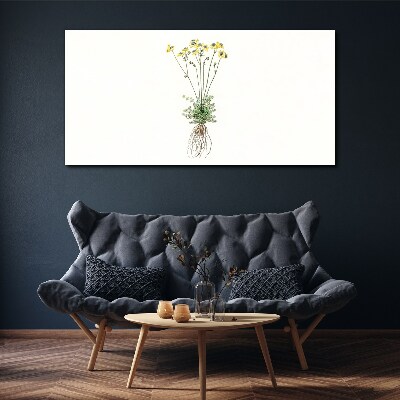 Tablou canvas Flori aurii cu rădăcini