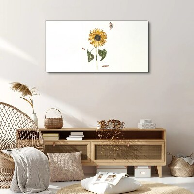Tablou canvas Floarea soarelui intr-o compozitie delicata