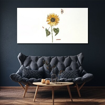 Tablou canvas Floarea soarelui intr-o compozitie delicata