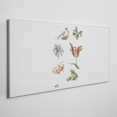 Tablou canvas Inspirații florale în culori delicate