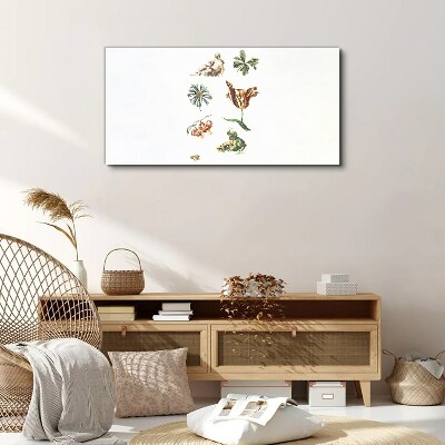 Tablou canvas Inspirații florale în culori delicate