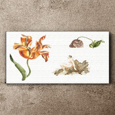 Tablou canvas Motive florale în nuanțe delicate