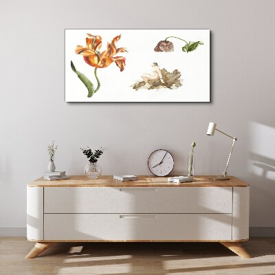 Tablou canvas Motive florale în nuanțe delicate