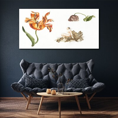 Tablou canvas Motive florale în nuanțe delicate