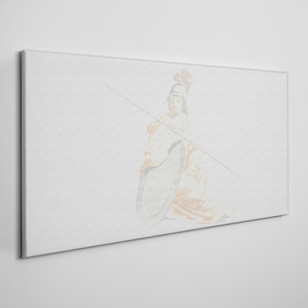 Tablou canvas Apărător cu scut și suliță