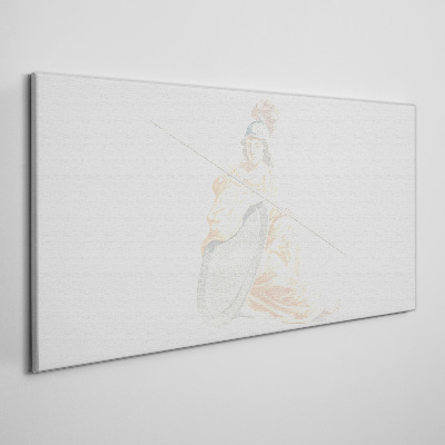 Tablou canvas Apărător cu scut și suliță