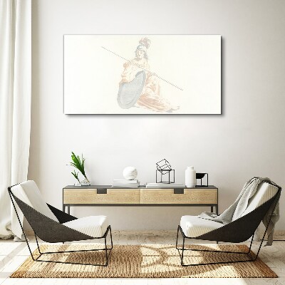 Tablou canvas Apărător cu scut și suliță