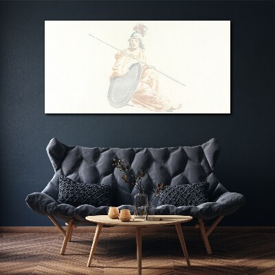 Tablou canvas Apărător cu scut și suliță
