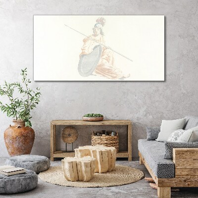 Tablou canvas Apărător cu scut și suliță