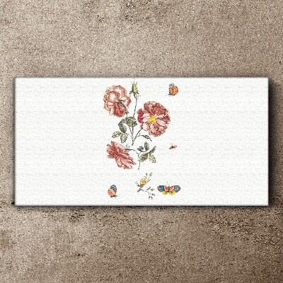 Tablou canvas Motiv floral cu insecte