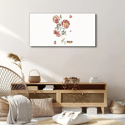 Tablou canvas Motiv floral cu insecte