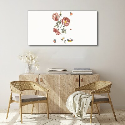 Tablou canvas Motiv floral cu insecte
