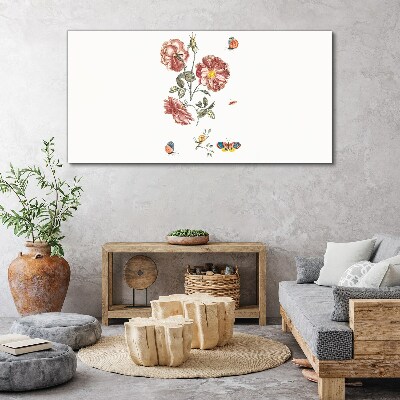Tablou canvas Motiv floral cu insecte