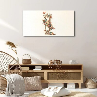 Tablou canvas Vaza florala cu motiv natural