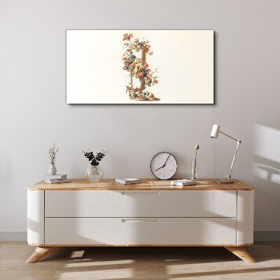 Tablou canvas Vaza florala cu motiv natural