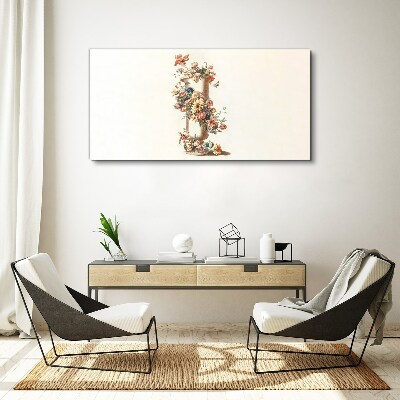 Tablou canvas Vaza florala cu motiv natural