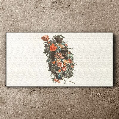 Tablou canvas Vaza florala in culori delicate