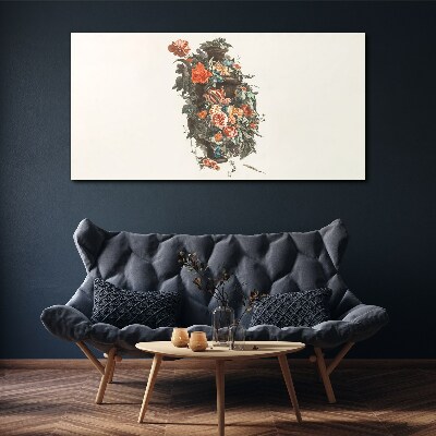 Tablou canvas Vaza florala in culori delicate