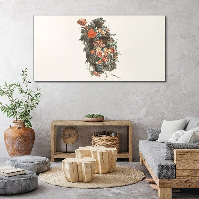 Tablou canvas Vaza florala in culori delicate