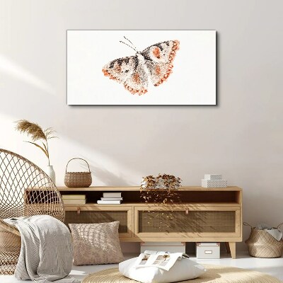 Tablou canvas Fluture pe fundal alb