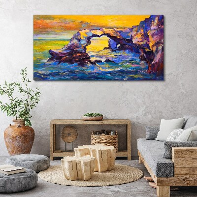 Tablou canvas Apus peste poarta mării