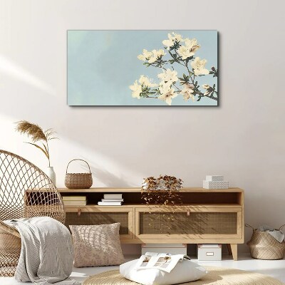 Tablou canvas Compoziție florală pe fond albastru