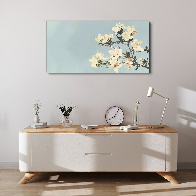 Tablou canvas Compoziție florală pe fond albastru