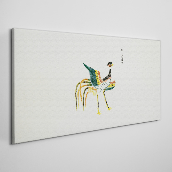 Tablou canvas Pasăre colorată pe fundal