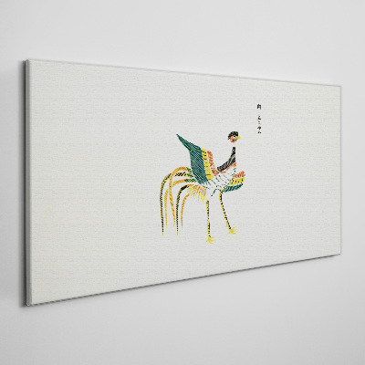 Tablou canvas Pasăre colorată pe fundal