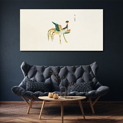 Tablou canvas Pasăre colorată pe fundal