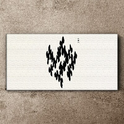 Tablou canvas Figuri negre pe fundal alb